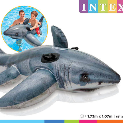 Intex aufblasbarer White Shark Grau/Weiß 