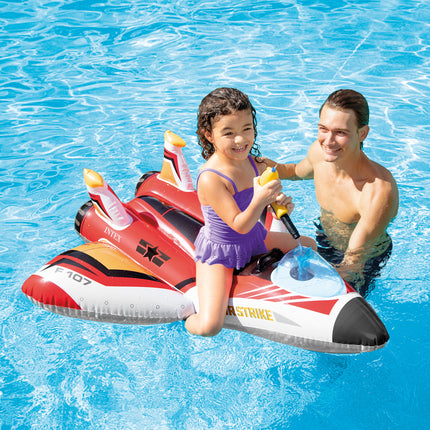 Intex aufblasbares Flugzeug mit Wasserpistole 117 cm - Rot