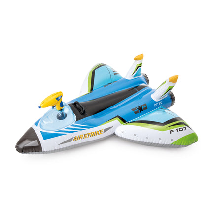 Intex opblaas vliegtuig met waterpistool 117 cm - Blauw
