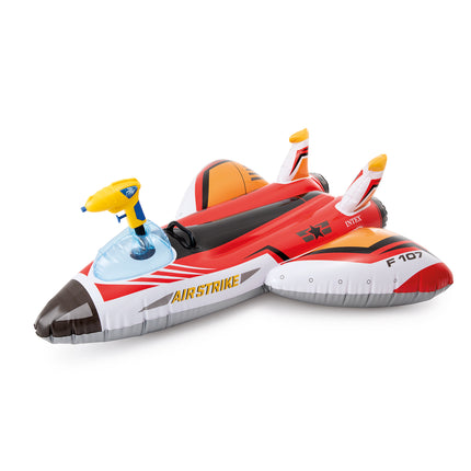 Intex aufblasbares Flugzeug mit Wasserpistole 117 cm - Rot