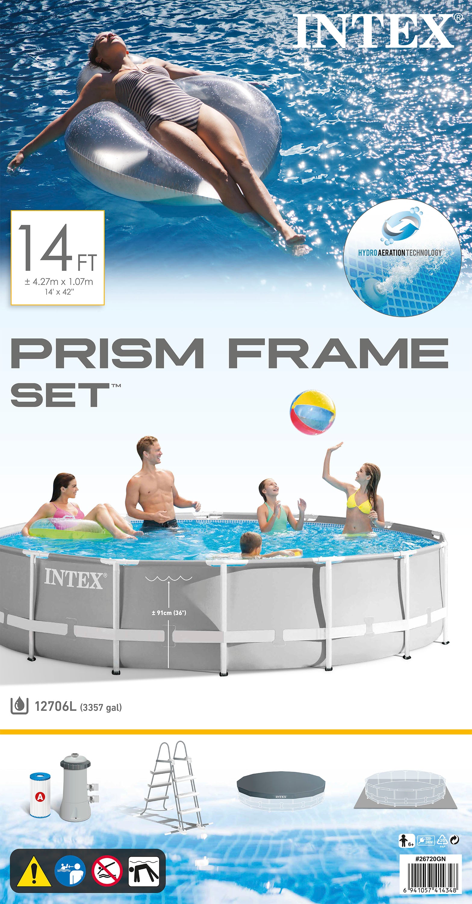 Intex Prisma-Rahmen Ø427 cm x 107 cm