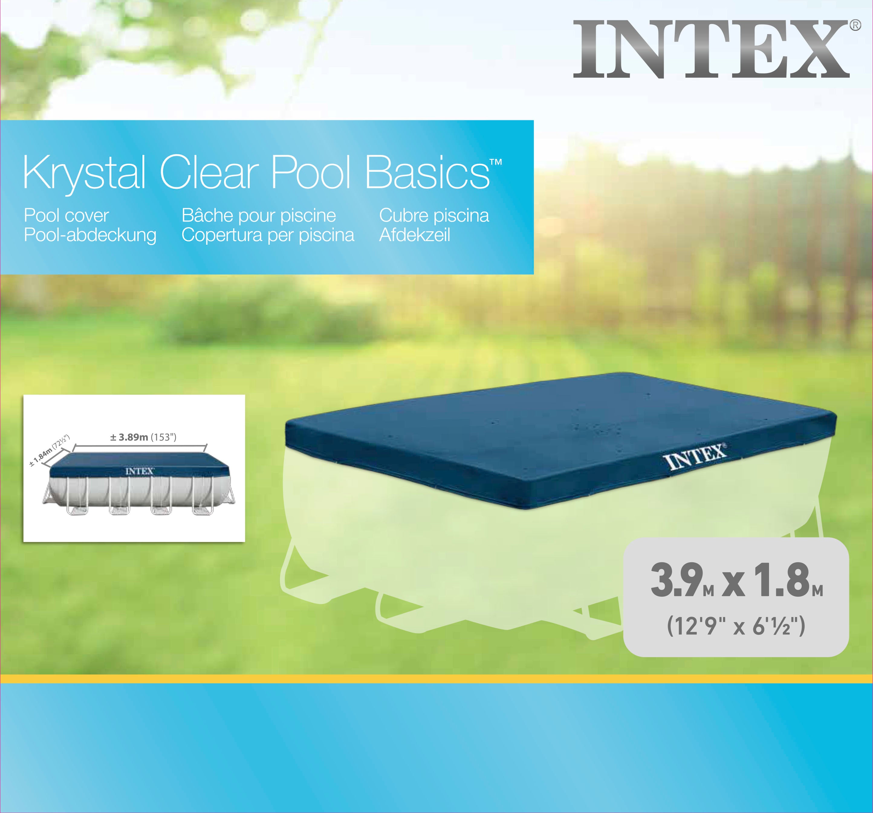 Intex afdekzeil voor rechthoekig frame zwembad  400 cm x 200 cm