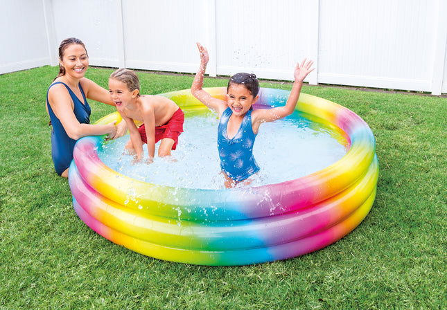 Intex aufblasbarer Pool Regenbogen 168 cm x 38 cm