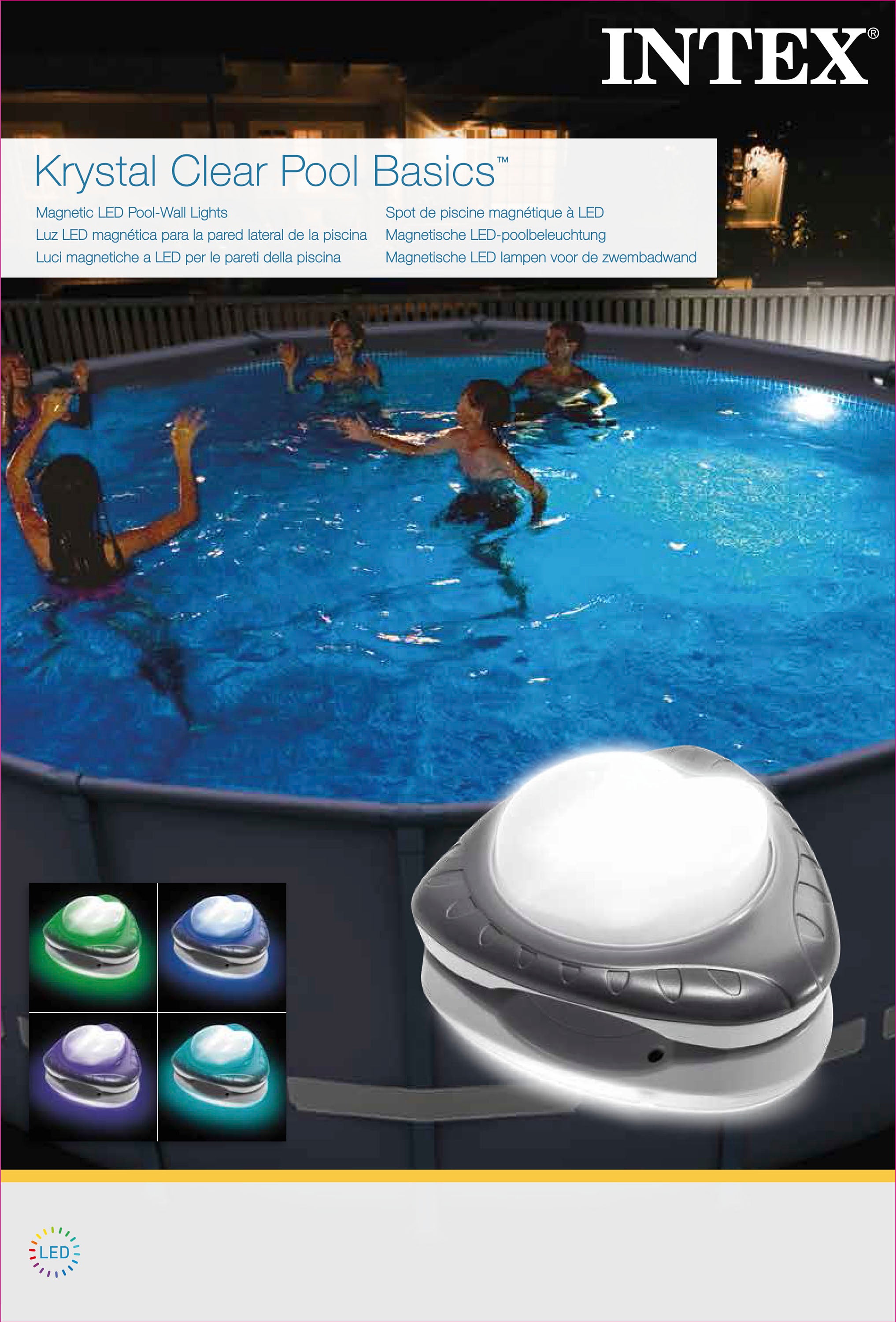Intex magnetische led lamp