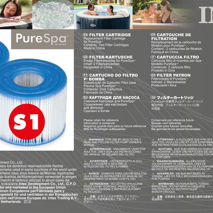 Intex Purespa Filtercartridge Type S1 (29001) 11cm x 7cm