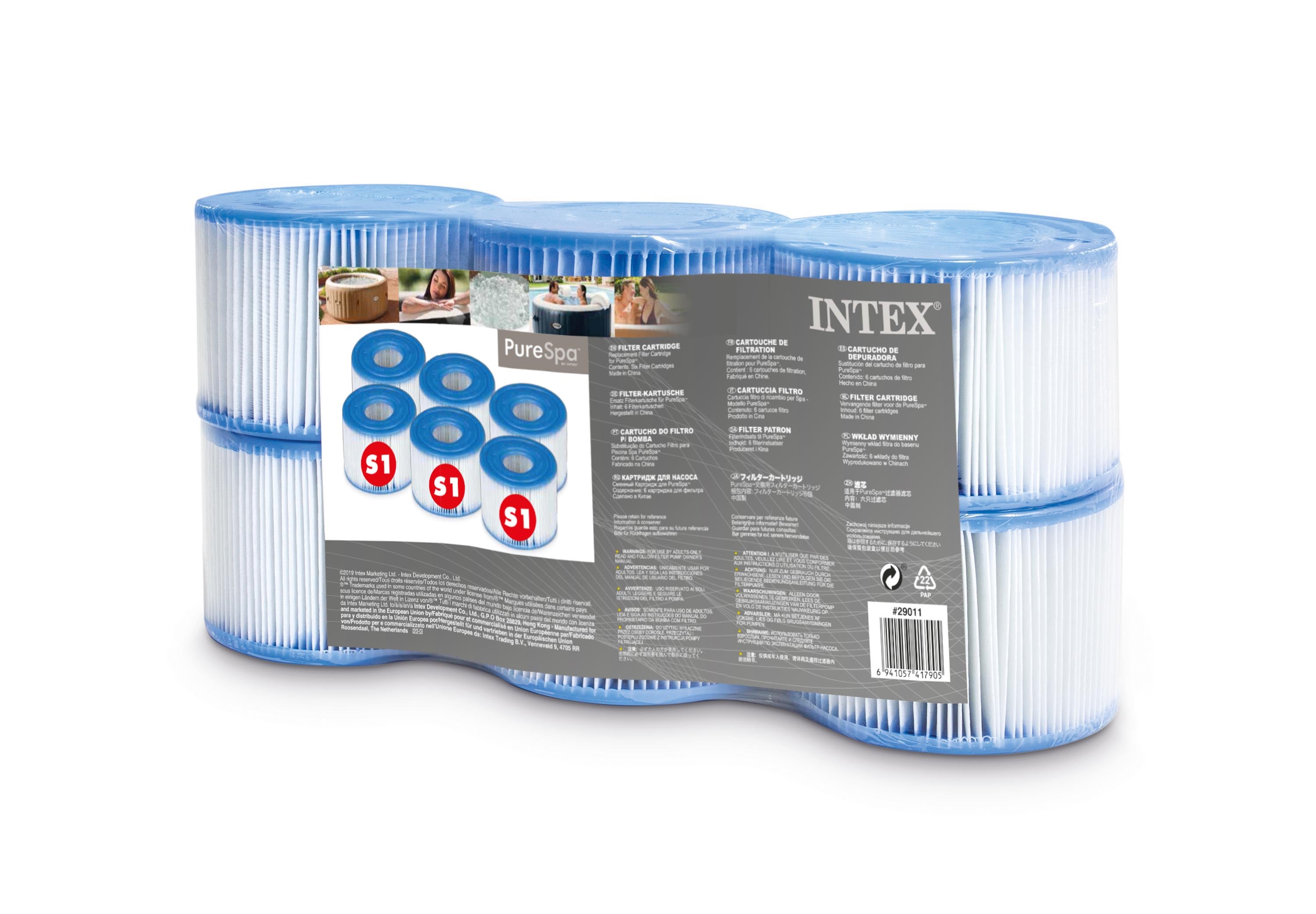 Filtro S1 PureSpa Intex 6 pezzi