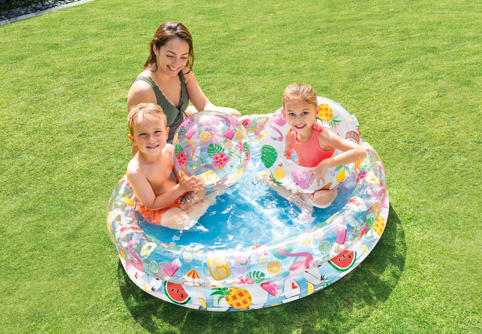 Ensemble de piscine pour enfants Intex à 2 anneaux Ø122 cm x 25 cm