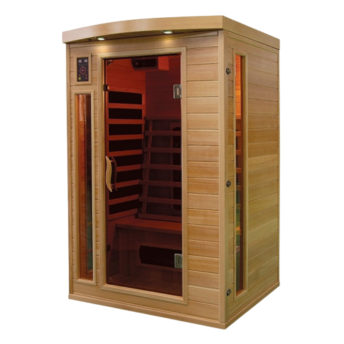 Infrarotsauna aus kanadischem Hemlockholz für 2 Personen