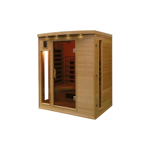 Infrarotsauna aus kanadischem Hemlockholz für 3 Personen