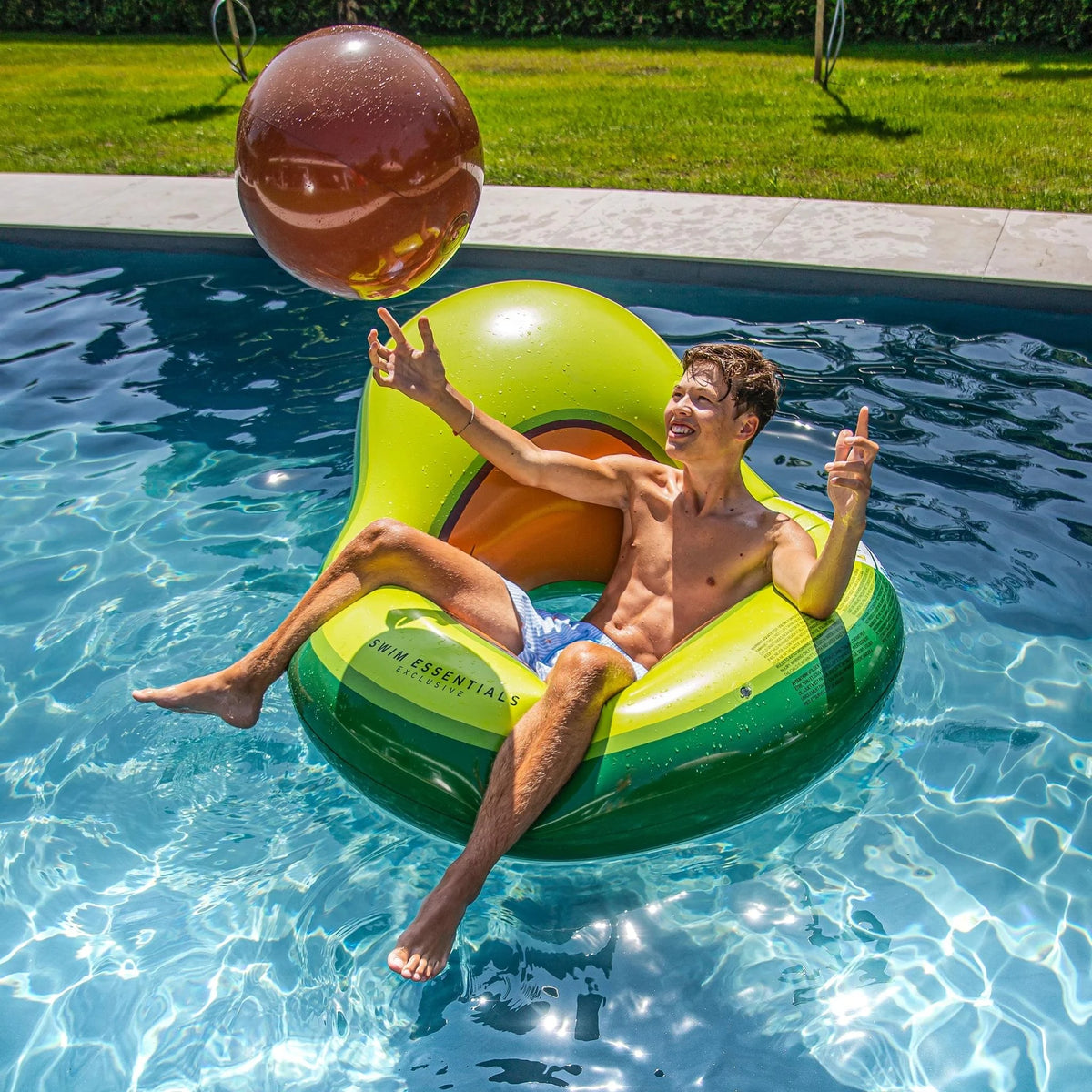 Swim Essentials Opblaas Avocado + Strandbal - Azzura Pool