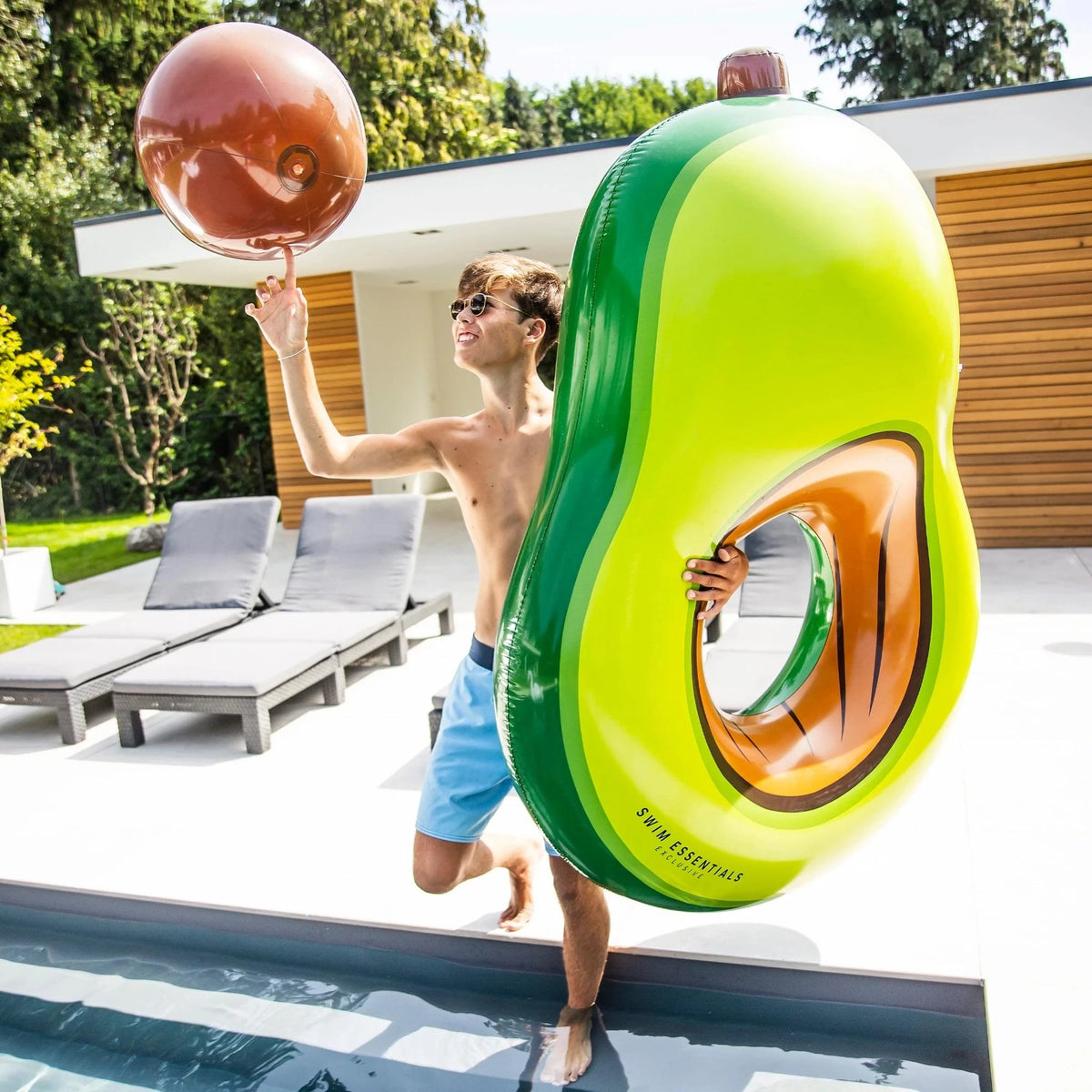 Swim Essentials Opblaas Avocado + Strandbal - Azzura Pool