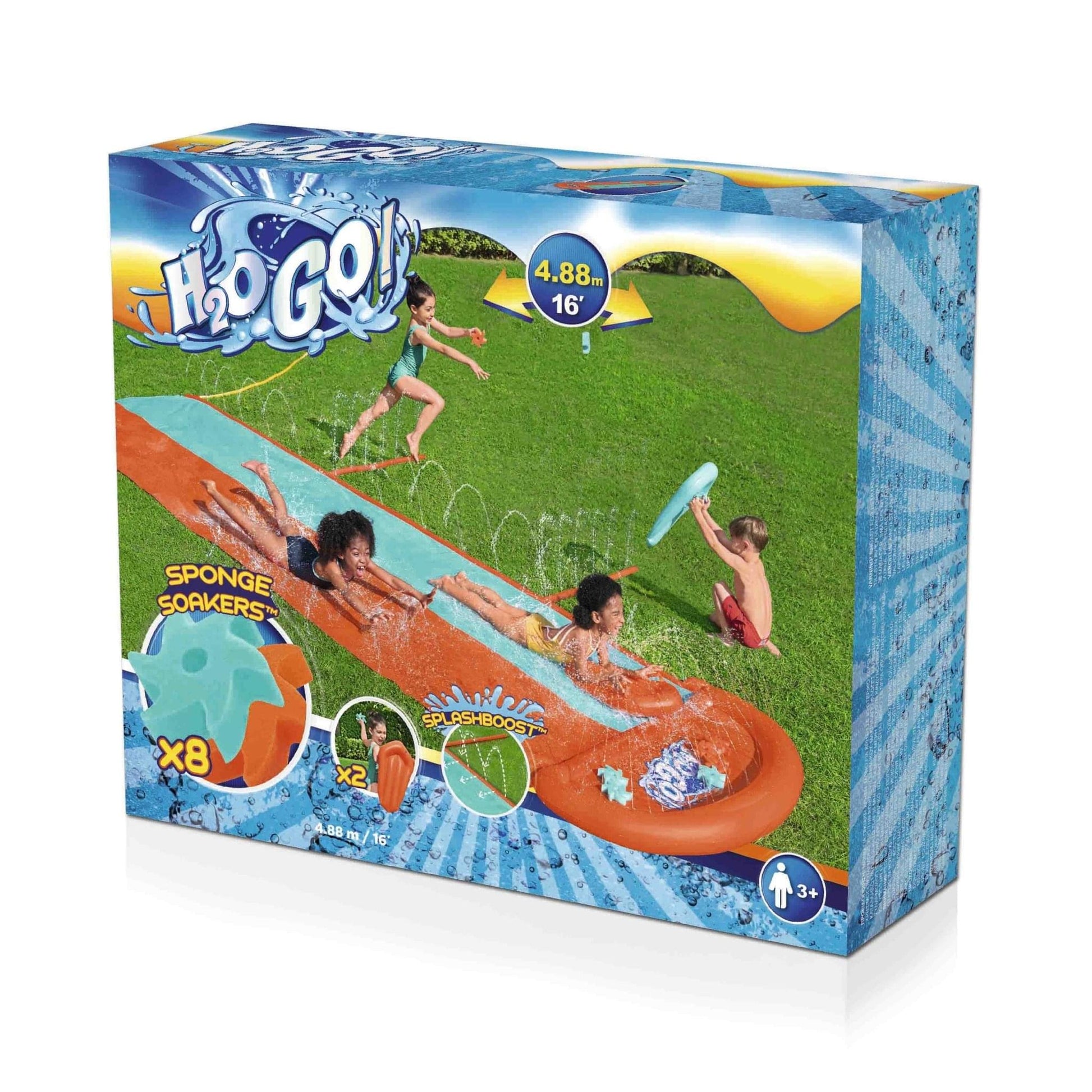 Waterglijbaan Buikschuifbaan met Waterpistool 488cm - Azzura Pool