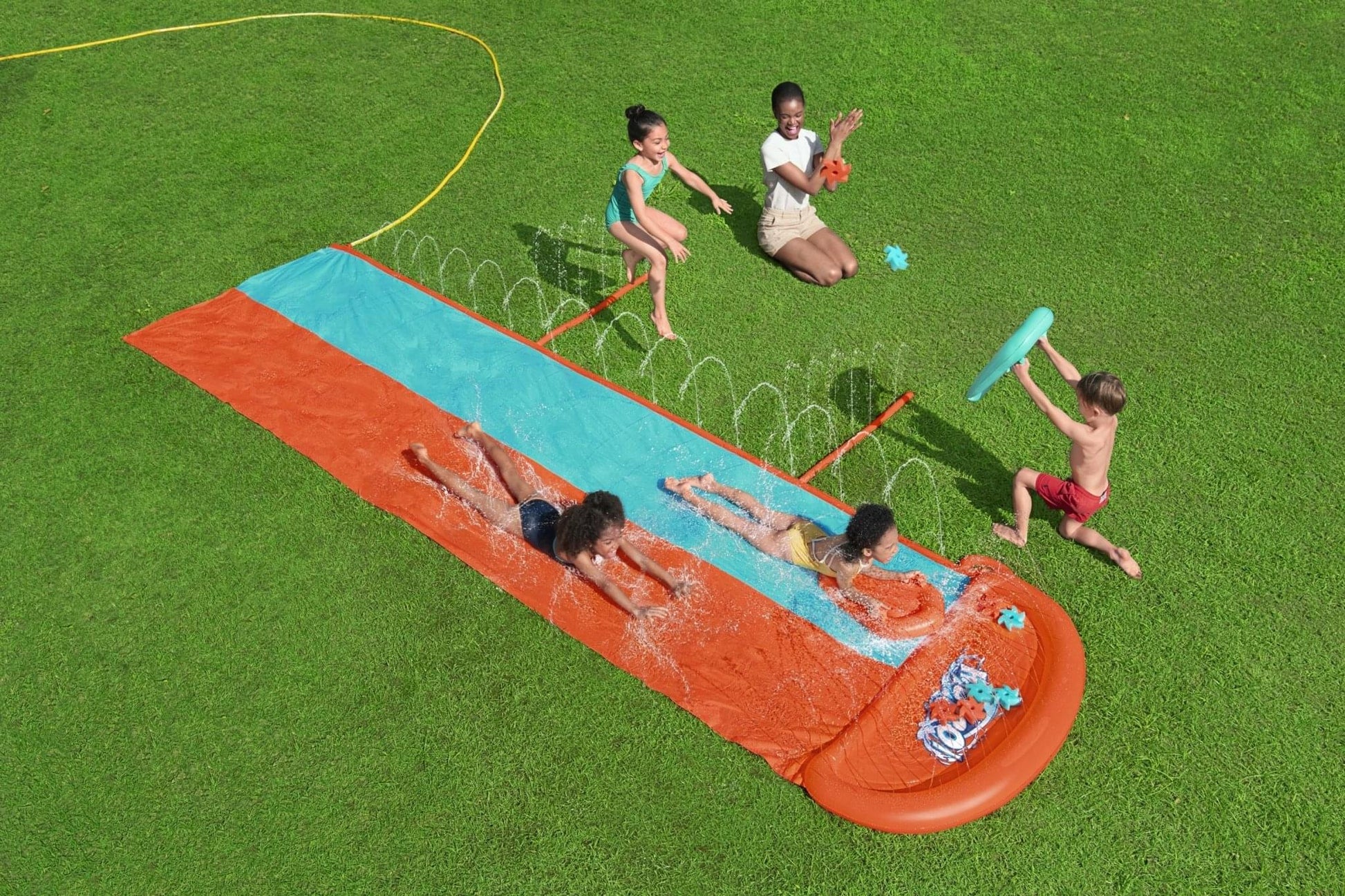 Waterglijbaan Buikschuifbaan met Waterpistool 488cm - Azzura Pool