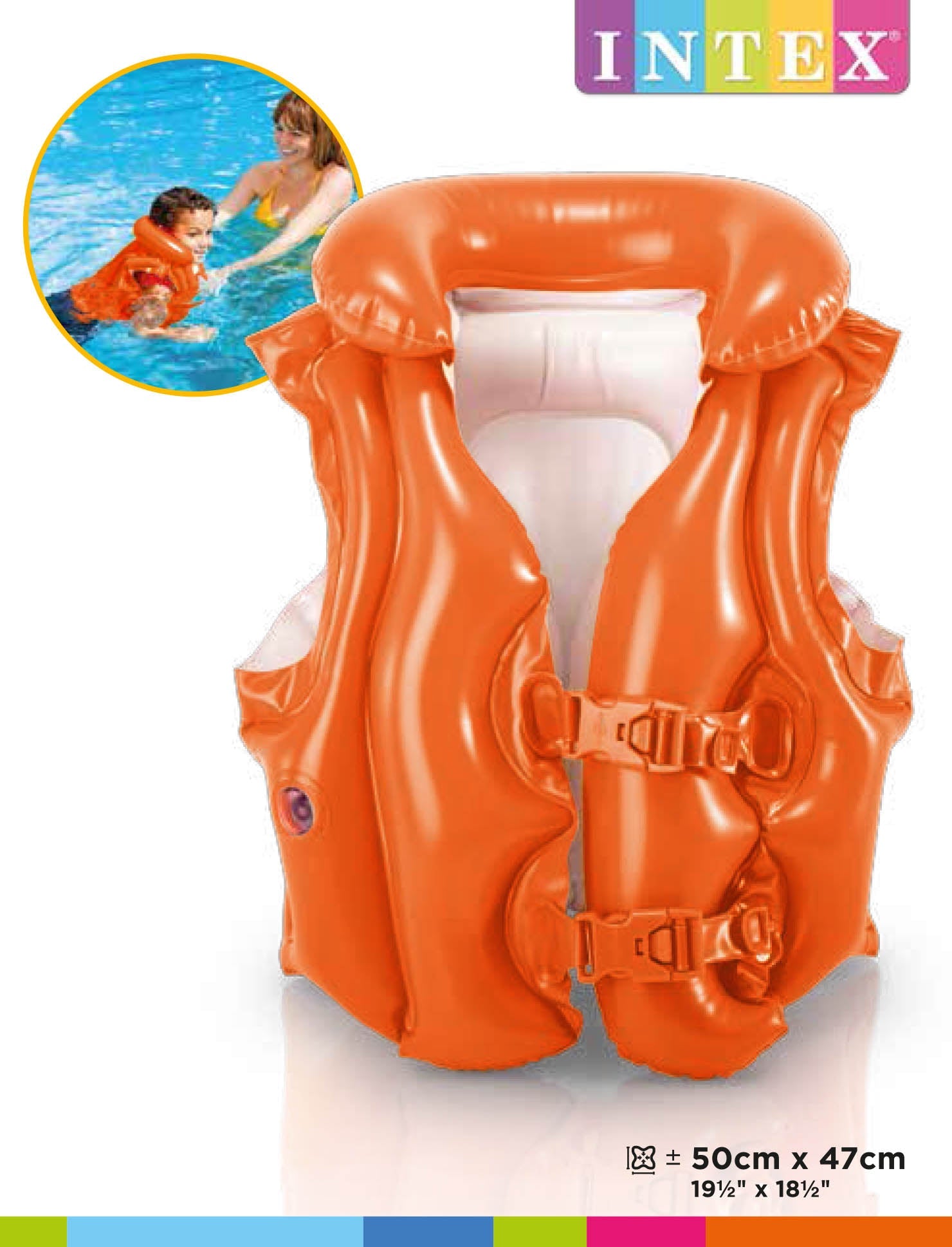 Zwemvest deluxe met kraag Intex - 3 tot 6 jaar - Azzura Pool